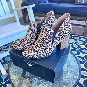 Dr. Scholl’s Be Energized Tan/Black Cheetah Slip-on Booties Size 11 New/Not Worn
